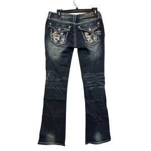 Miss Me Womens Denim Bootcut Jeans Size 27 Medium Wash Distressed